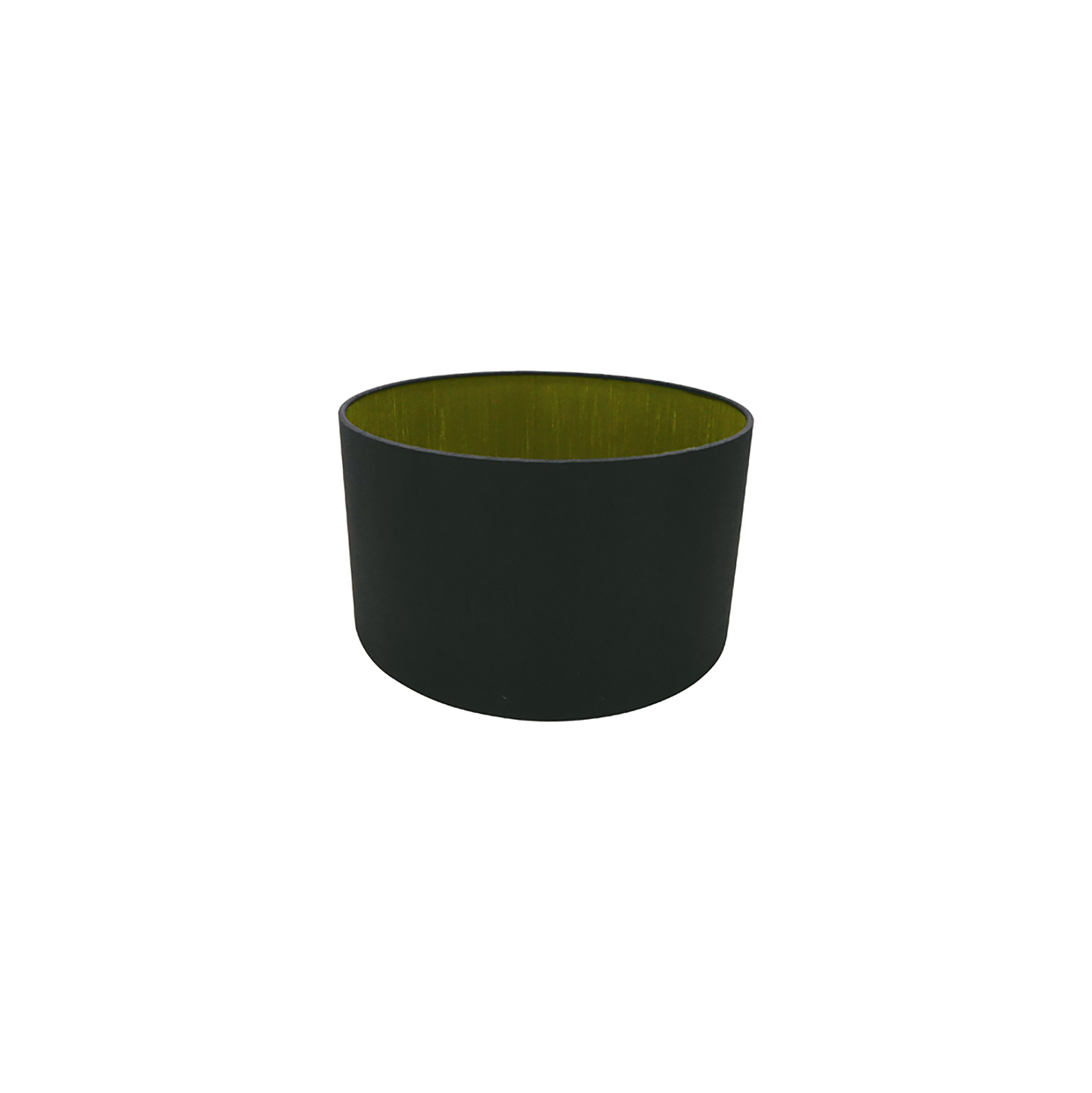 D0289  Sigma 30cm Dual Faux Silk Fabric Shade Midnight Black, Green Olive